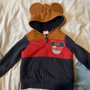 Disney Kids Hoodie - Red, Blue, Brown- Sherpa Lined